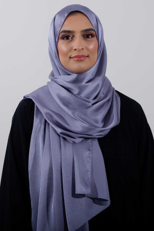 Glossy Silk In Steel Blue | Occasional & Comfortable | Modest Fashion | Rabaya