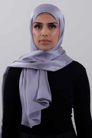 Glossy Silk Hijab In Cloudy Blue | Occasional & Comfortable | Modest Fashion | Rabaya