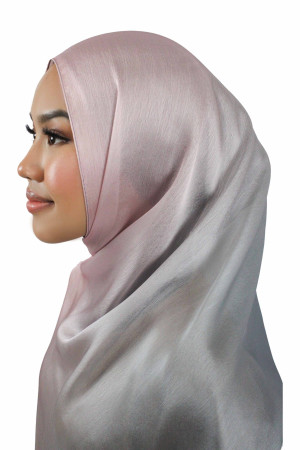Glossy Silk Ombre Hijab In Pink Blush |Occasional & Comfortable | Modest Fashion | Rabaya