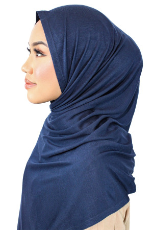 Premium Jersey Hijab In Blue | Stylish and Comfortable Modest Fashion | Rabaya