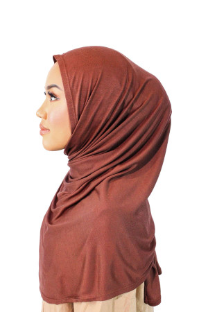 Premium Jersey Hijab In Dark Brown |Stylish and Comfortable Modest Fashion | Rabaya