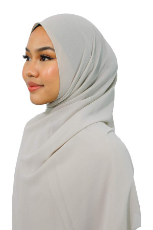 Chiffon Hijab In Grey | Modest Fashion & Clothing | Lightweight Airy Hijab | Elegant & Comfortable | Rabaya