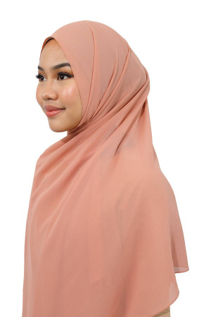 Chiffon Hijab Hijab In Salmon Pink | Stylish and Comfortable Modest Fashion | Rabaya