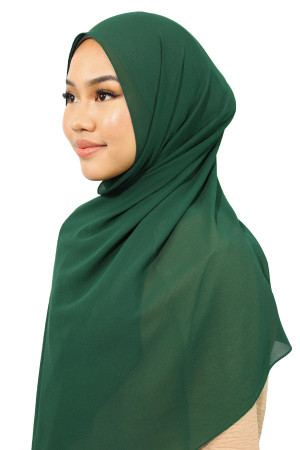 Bottle Green Hijabs | Modest Fashion | Lightweight Airy Hijab | Elegant & Comfortable | Rabaya