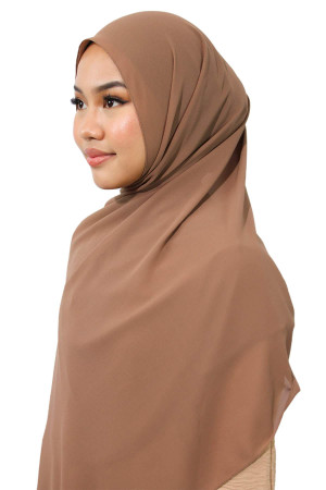 Biscoff Brown Hijabs | Modest Fashion | Lightweight Airy Hijab | Elegant & Comfortable | Rabaya
