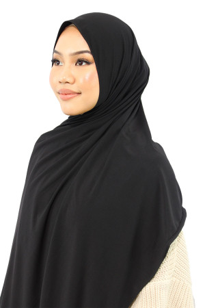 Lycra Jersey Hijab in Black | Premium Hijabs | Modest Fashion | High Quality Hijabs by Rabaya