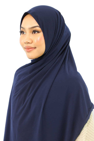 Lycra Jersey Hijab in Navy Blue | Premium Hijabs | Modest Fashion | High Quality Hijabs by Rabaya