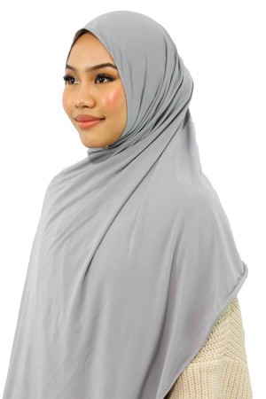 Lycra Jersey Hijab in Grey | Premium Hijabs | Modest Fashion | High Quality Hijabs by Rabaya
