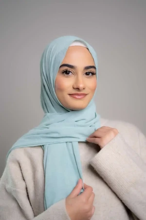Chiffon Hijab in Mint | Frozen Chiffon | Casual Hijabs | Modest Fashion | Rabaya