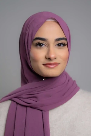 Chiffon Hijab in Purple | Frozen Chiffon | Casual Hijabs | Modest Fashion | Rabaya
