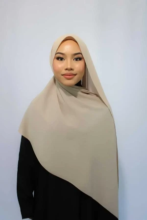 Italian Crinkle Hijab in Beige | Casual Hijab | Modest Wear Fashion & Clothing | Rabaya