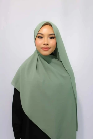 Italian Crinkle Hijab in Sage Green | Casual Hijab | Modest Wear Fashion & Clothing | Rabaya