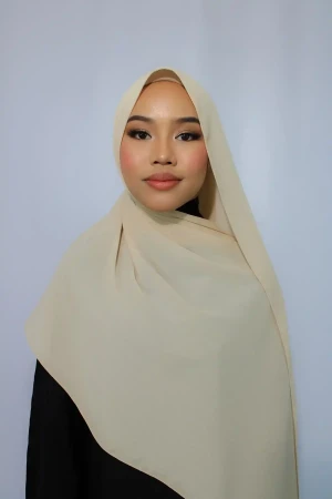 Italian Crinkle Hijab in Sand | Casual Hijab | Modest Wear Fashion & Clothing | Rabaya
