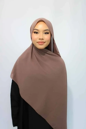 Italian Crinkle Hijab in Taupe | Casual Hijab | Modest Wear Fashion & Clothing | Rabaya