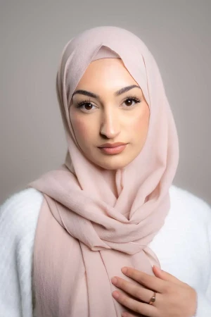 Natural Crepe Hijab In Skin | Stylish and Comfortable Modest Fashion | Rabaya