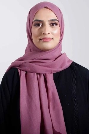 Organic Sal Hijab In Berry | Stylish and Comfortable Modest Fashion | Rabaya