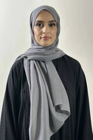 Organic Sal Hijab In Dark Grey |Stylish and Comfortable Modest Fashion | Rabaya