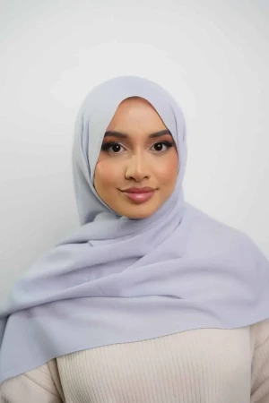 Silk Georgette Hijab In Silver Grey | Stylish and Comfortable Modest Fashion | Rabaya