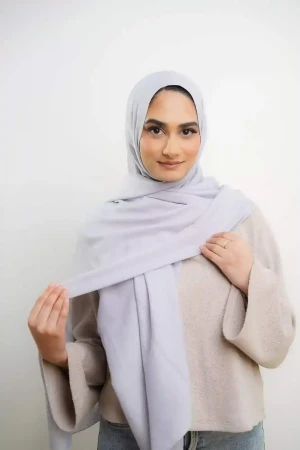 Soft Linen Hijab in Blue Grey | Modern Casual Hijabs | High Quality Daily Wear Modest Clothing | Rabaya