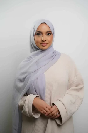 Summer Cotton Maxi Hijab In Grey | Stylish and Comfortable Modest Fashion | Rabaya