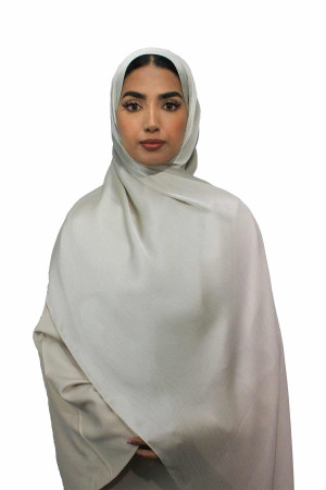 Glossy Silk Hijab In Silver | Occasional & Comfortable Hijabs for Women | Modest Fashion & Clothing | Rabaya