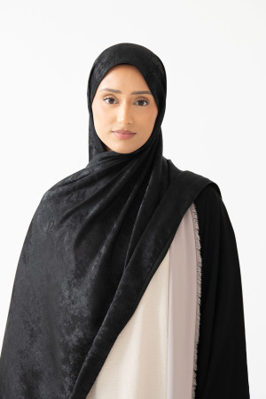 Textured Shimmer Hijab in Black | Stylish Hijabs for Women | Modest Fashion & Clothing | Rabaya