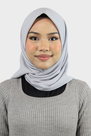 Square Daphne Hijab | Light Grey | Stylish Hijabs for Women | Modest Fashion & Clothing | Rabaya