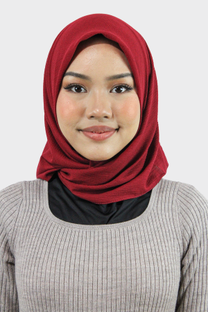 Square Daphne Hijab | Maroon | Stylish Hijabs for Women | Modest Fashion & Clothing | Rabaya