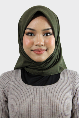 Square Daphne Hijab | Khaki | Stylish Hijabs for Women | Modest Fashion & Clothing | Rabaya