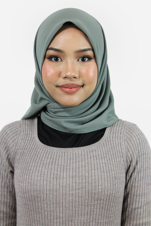 Square Daphne Hijab | Green | Stylish Hijabs for Women | Modest Fashion & Clothing | Rabaya