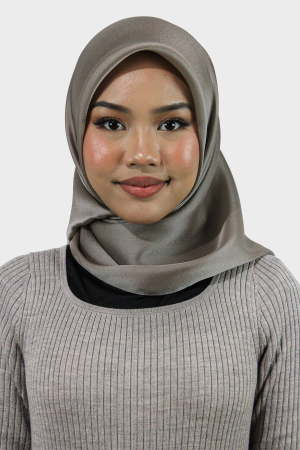 Glossy Silk Square Hijab | Mink | Stylish Hijabs for Women | Modest Fashion & Clothing | Rabaya