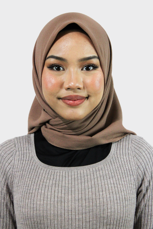 Square Daphne Hijab | Brown | Stylish Hijabs for Women | Modest Fashion & Clothing | Rabaya