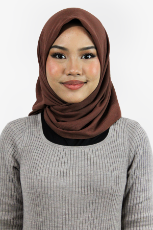Square Daphne Hijab | Brown | Stylish Hijabs for Women | Modest Fashion & Clothing | Rabaya