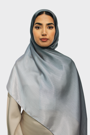 Glossy silk Ombre Steel grey