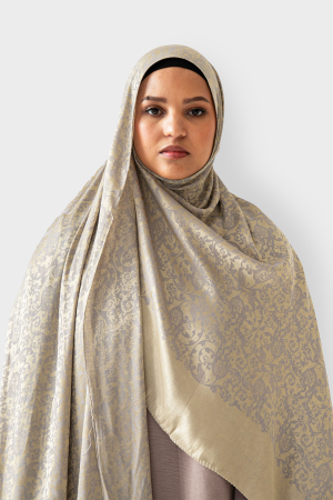 Patterned Hijab | Dusty Gold