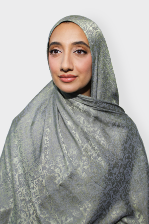 Patterned Hijab | Leafy Green