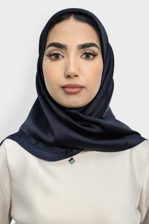 Glossy Silk Square | Midnight Black