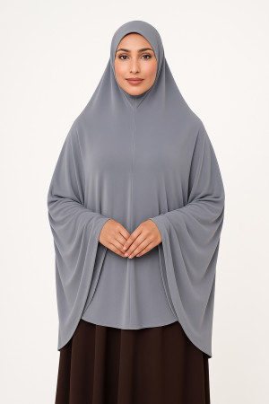 Ladies Khimar Grey | Sleeveless
