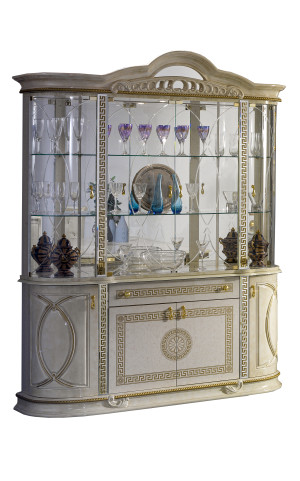 Stylowa Witryna 4 drz. BC Venus Beige-Gold