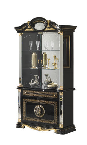 Stylowa Witryna 2 drzw. BC Betty Black-Gold