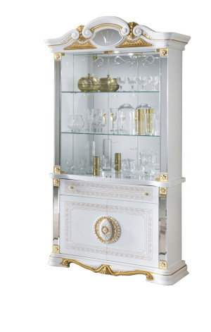 Stylowa Witryna 2 drzw. BC Betty White-Gold