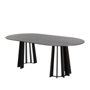 Stół TAVLE OVAL czarny dąb 100x200 cm