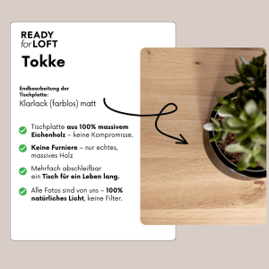 Tokke Eiche Tisch mit Matrix Bein