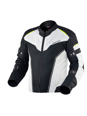 Kurtka motocyklowa tekstylna Rebelhorn Hiflow IV czarno-srebrno-fluo żółta + Gratisy