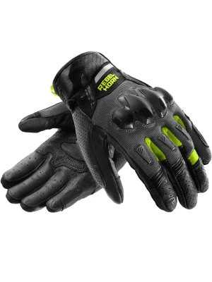 Rękawice motocyklowe Rebelhorn Defender czarno-szare-fluo + Gratisy
