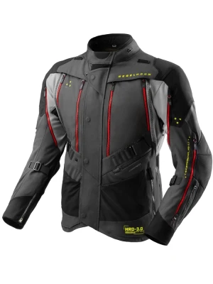 Kurtka motocyklowa tekstylna Rebelhorn Hardy 3.0 czarno-szaro-czerwona + Gratisy