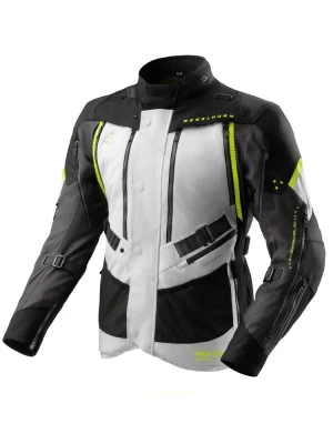 Kurtka motocyklowa tekstylna Rebelhorn Hardy 3.0 czarno-szaro-żółta + Gratisy