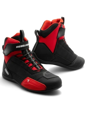 Buty motocyklowe Rebelhorn Swift czarno-czerwone + Gratisy