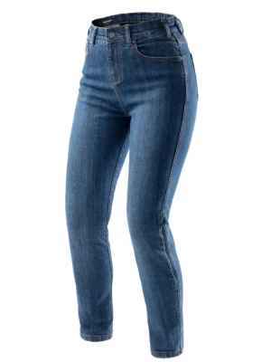 Jeansy motocyklowe damskie Rebelhorn Classic Mono niebieskie + Gratisy