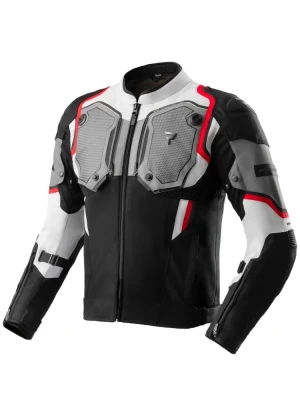 Kurtka motocyklowa tekstylna Rebelhorn Borg II czarno-szaro-czerwona + Gratisy